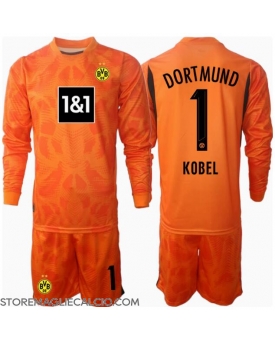 Borussia Dortmund Gregor Kobel #1 Portiere Maglia Gara Terza Repliche 2024-25 Bambino Maniche Lunghe